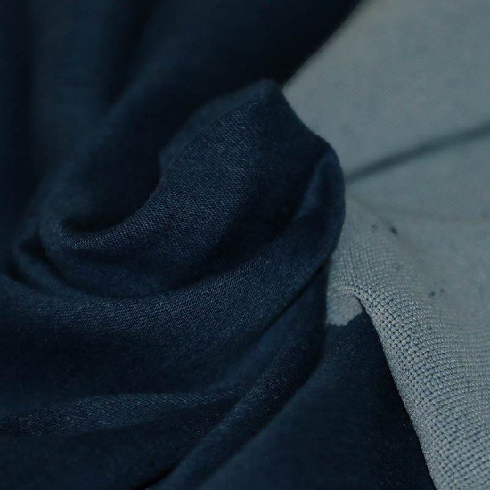Maglia Tessuto Denim Blu Scuro - (Tessuti Jeans Di Cotone)