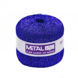 Metallic Knitting Yarn ISPE Needle Size 2 - 3 Cobalt
