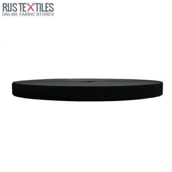 Nastro Elastico Intrecciato 18mm Nero - (Nastri)
