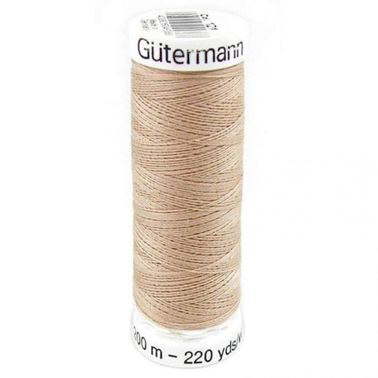Gütermann 121 Donker Creme 200M (043)   - (Naaigaren)