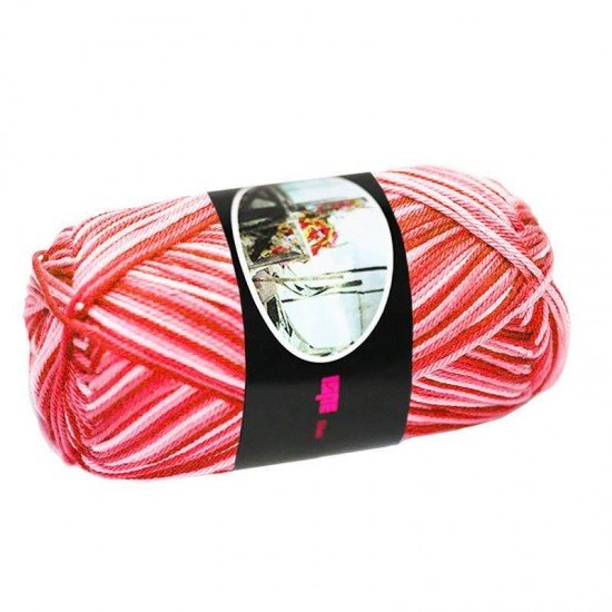 Fils à Tricoter De Coton ISPE Bicolore Rose Corail - (Fils En Coton)