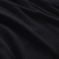 Heavy (Triple Layer) Cotton Gauze Fabric Black