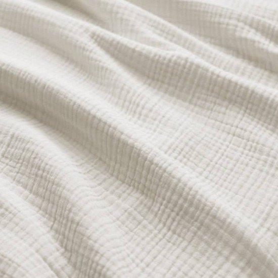 Tissu Gaze De Coton Épais (Triple Layer) Écru - (Tissus Deco)