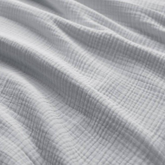 Tissu Gaze De Coton Épais (Triple Layer) Gris Clair - (Tissus Deco)