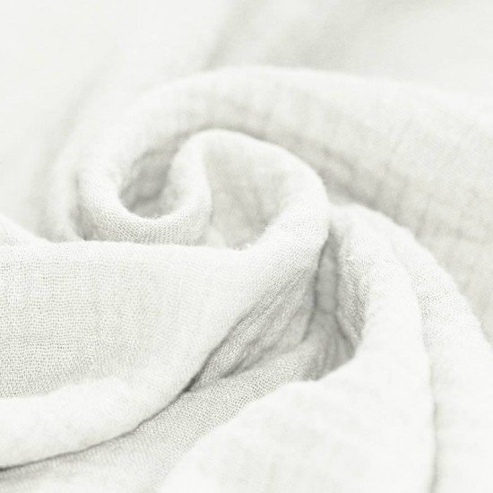 Tissu Double Gaze De Coton Écru - (Tissus Deco)