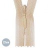 Invisible Zipper Beige YKK 22CM Not Divisible