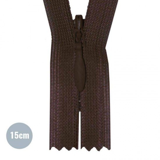 Invisible Zipper Brown YKK 15CM Not Divisible