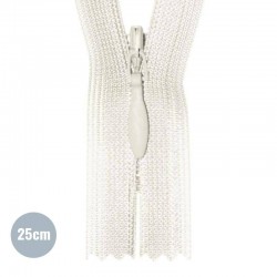Usynlig Lynlås Råhvid YKK 25CM Ikke-Delelige Usynlig Lynlås Råhvid YKK 25CM Ikke-Delelige
