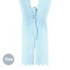 Fermetures Éclair Invisible Bleu Clair YKK 15CM Non Séparable