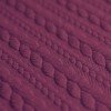 Gebreide Kabel Jacquard Stof Kardinaal