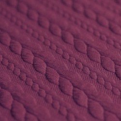 Cable Knit Jacquard Fabric Cardinal