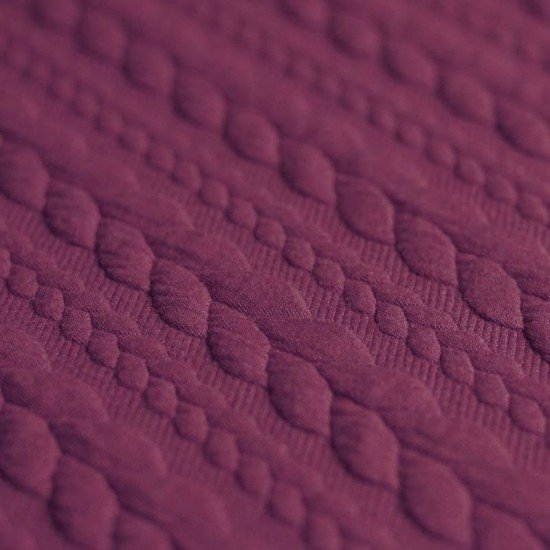 Tessuto In Maglia Motivo a Treccia Cardinale - (Tessuto In Maglia Motivo a Treccia)