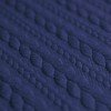 Gebreide Kabel Jacquard Stof Kobalt