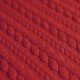 Gebreide Kabel Jacquard Stof Donker Rood - (Mode Stoffen)