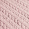 Cable Knit Jacquard Fabric Nude Pink
