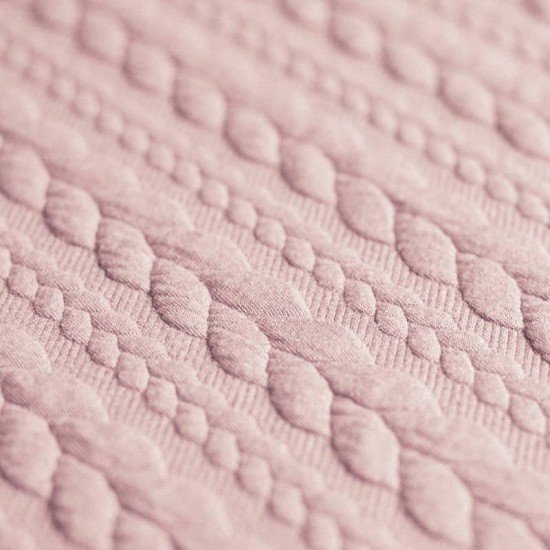Cable Knit Jacquard Fabric Nude Pink - (Fashion Fabrics)