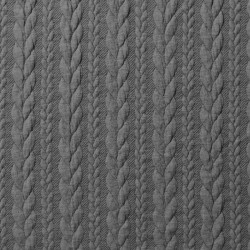Cable Knit Jacquard Fabric Grey
