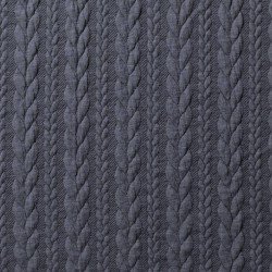 Cable Knit Jacquard Fabric Jeans Melange