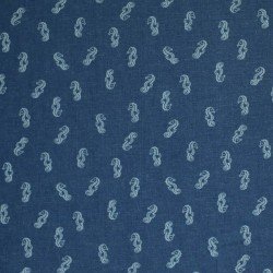 Jeans Stof Stretch - Zeepaard Donker Blauw Jeans Stof Stretch - Zeepaard Donker Blauw