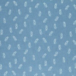 Jeans Stof Stretch - Zeepaard Licht Blauw Jeans Stof Stretch - Zeepaard Licht Blauw