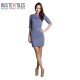 Tesuto Punta di Roma Jersey Jeans - (Tessuto Jersey Di Spessore)