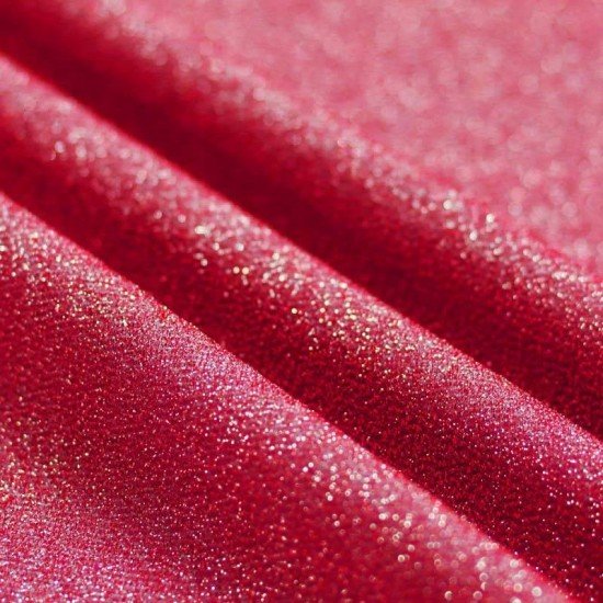 Jersey Glitter Coral Red