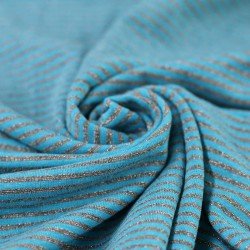 Jersey Lurex Stripes 3mm Aqua Grey