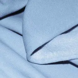 Tessuto Felpa Cotone Blu Chiaro