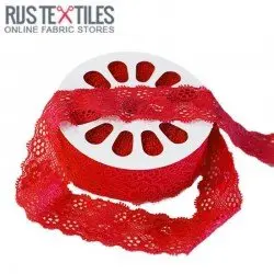 Ruban Dentelle Élastique Rouge 35mm Ruban Dentelle Élastique Rouge 35mm