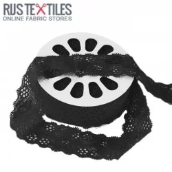 Ruban Dentelle Élastique Noir 35mm Ruban Dentelle Élastique Noir 35mm