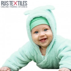 Cotton Fleece Fabric (Sherpa) Mint