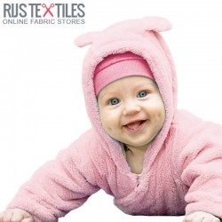 Cotton Fleece Fabric (Sherpa) Pink