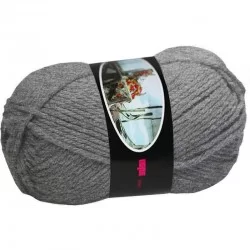 Fils à Tricoter Laine ISPE Aiguilles 5,5 - 6 Gris Foncé Mêlée