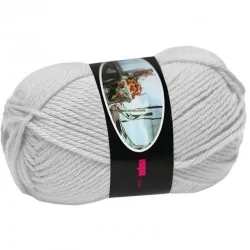Fils à Tricoter Laine ISPE Aiguilles 5,5 - 6 Gris Clair