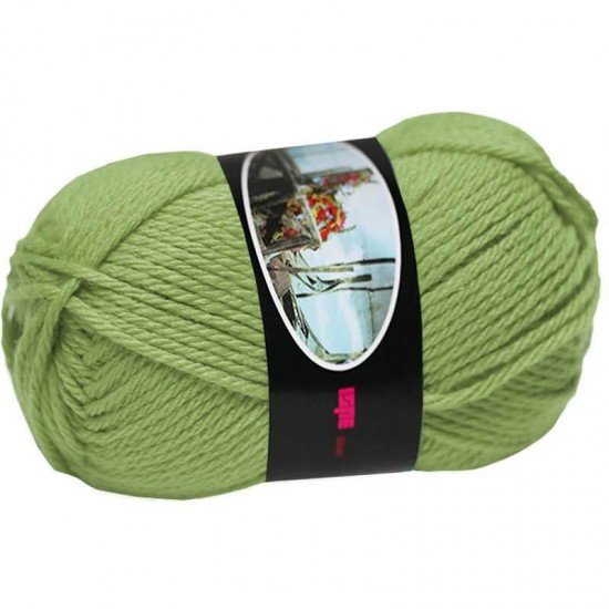 Knitting Wool ISPE Needle Size 5,5 - 6 Lime - (Wool Knitting Yarn Needle Size 5,5 - 6)