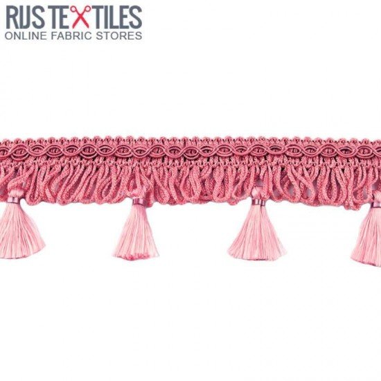 Nastro Frangia Della Nappa Rosa Scuro 5cm - (Nastro Frangia Della Nappa)