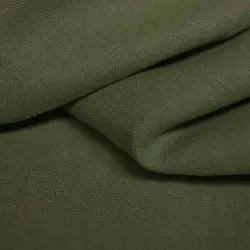 Tissu Lin Armée Verte