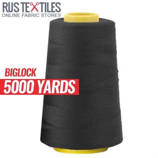 Filo Da Cucito Overlock Nero 5000 Yards  - (Filati Cucirini)