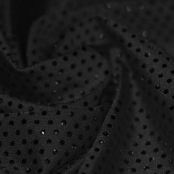 Lycra Fabric Glitter Sequins Black