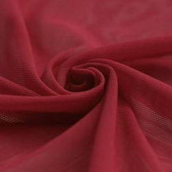 Mesh Fabric Stretch Dark Red
