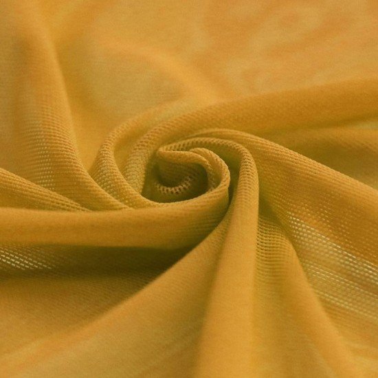 Mesh Stoff Stretch Ocker - (Mesh Stretch Stoffe)