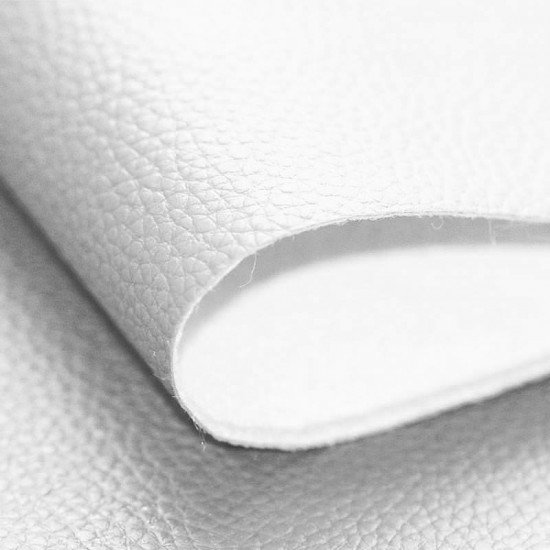 Tessuto Di Rivestimento In Similpelle Bianco - (Deco Tessuti)