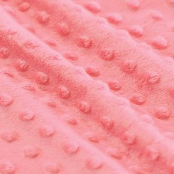 Minky Fleece Fabric Coral Pink