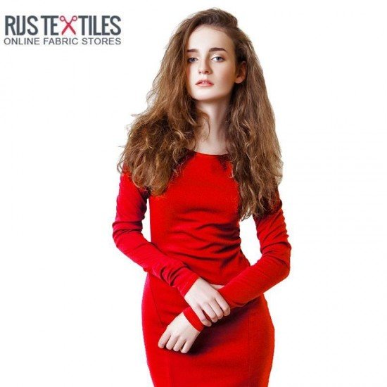 Modal French Terry Fabric Red