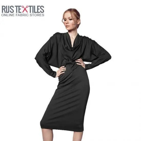 Modal Jersey Zwart Modal Jersey Zwart - (Jersey Stoffen)