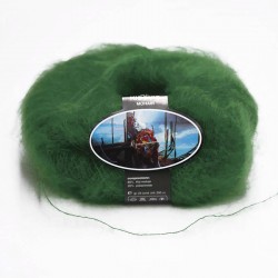 Mohair Yarn ISPE Needle Size 3,5 - 4 Dark Green