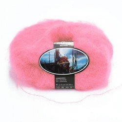 Mohair Yarn ISPE Needle Size 3,5 - 4 Dark Pink