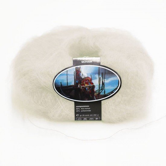 Mohair Yarn ISPE Needle Size 3,5 - 4 Ecru - (Mohair Knitting Yarn Needle Size 3,5 - 4)