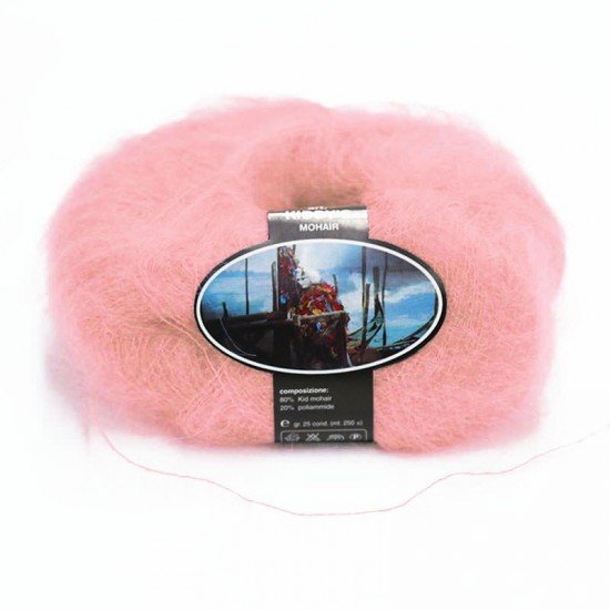 Mohair Yarn ISPE Needle Size 3,5 - 4 Old Pink - (Mohair Knitting Yarn Needle Size 3,5 - 4)