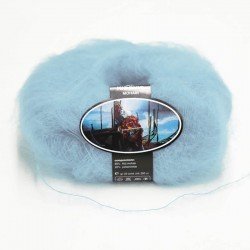 Mohair Yarn ISPE Needle Size 3,5 - 4 Ice Blue